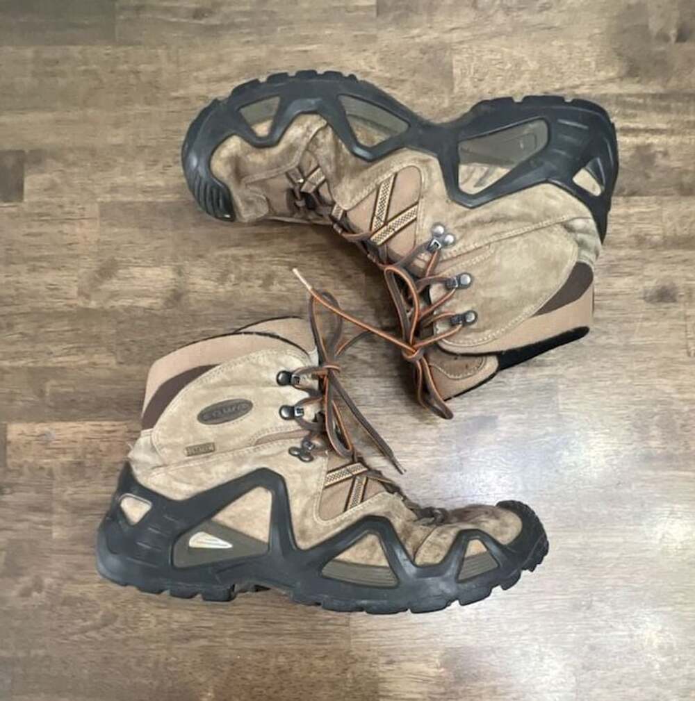 Lowa Zephyr Gtx Mid Hiking Boots Desert Brown Gore-Tex Mens 12